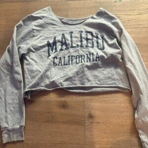 brandy melville cropped off the shoulder top